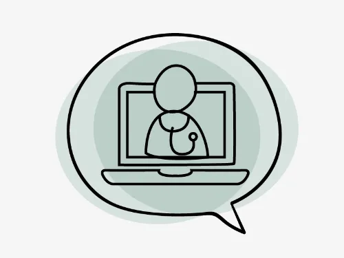 Dra. Camila Fantin realizando atendimento online por videochamada para acompanhamento geriátrico com conforto e segurança.